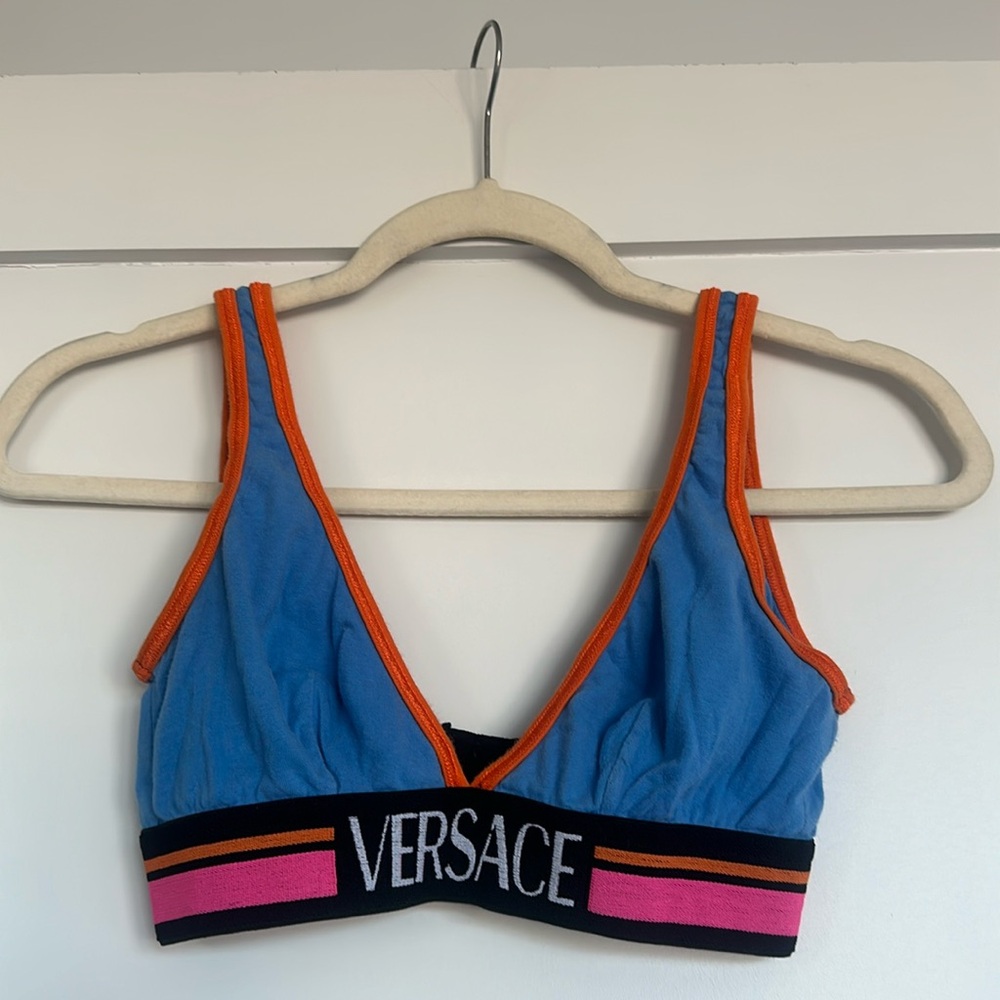 Versace triangle sports bra